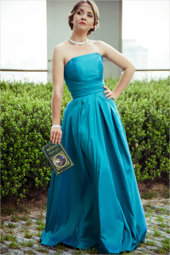 A-line Strapless Floor Length Sleeveless Chiffon Bridesmaid Dress - Image 6