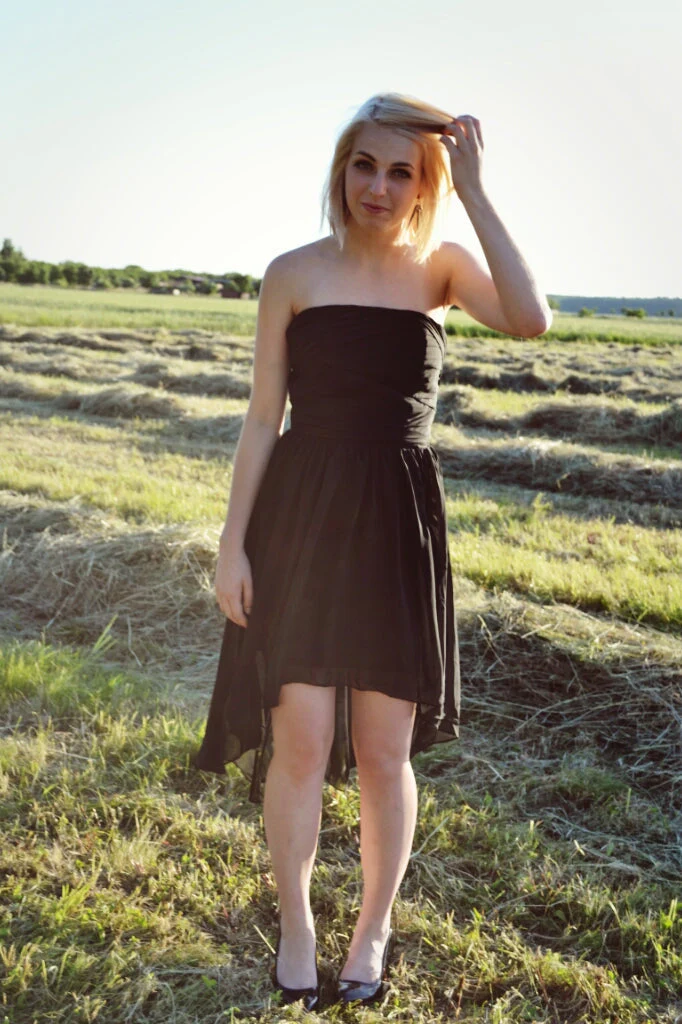 A-line Strapless Hi-low Length Chiffon Sleeveless Prom Dress - Image 3