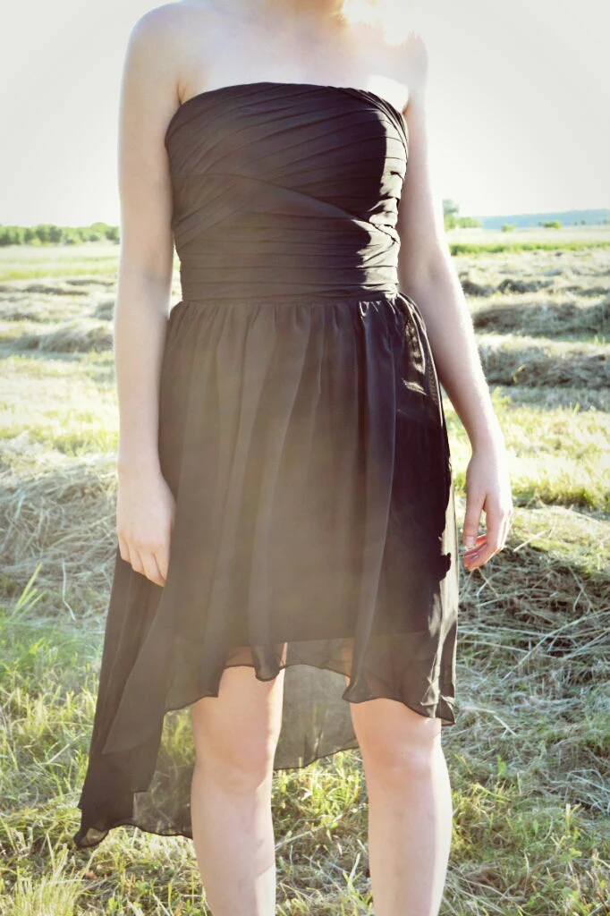A-line Strapless Hi-low Length Chiffon Sleeveless Prom Dress - Image 4