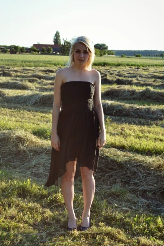 A-line Strapless Hi-low Length Chiffon Sleeveless Prom Dress - Image 6
