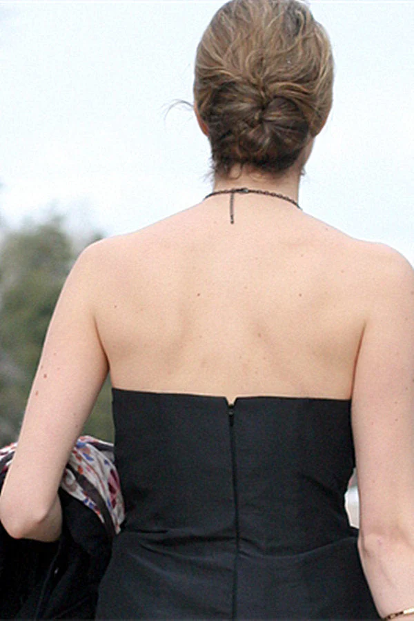 A-line Strapless Knee Length Chiffon Belt Bridesmaid Dress - Image 5