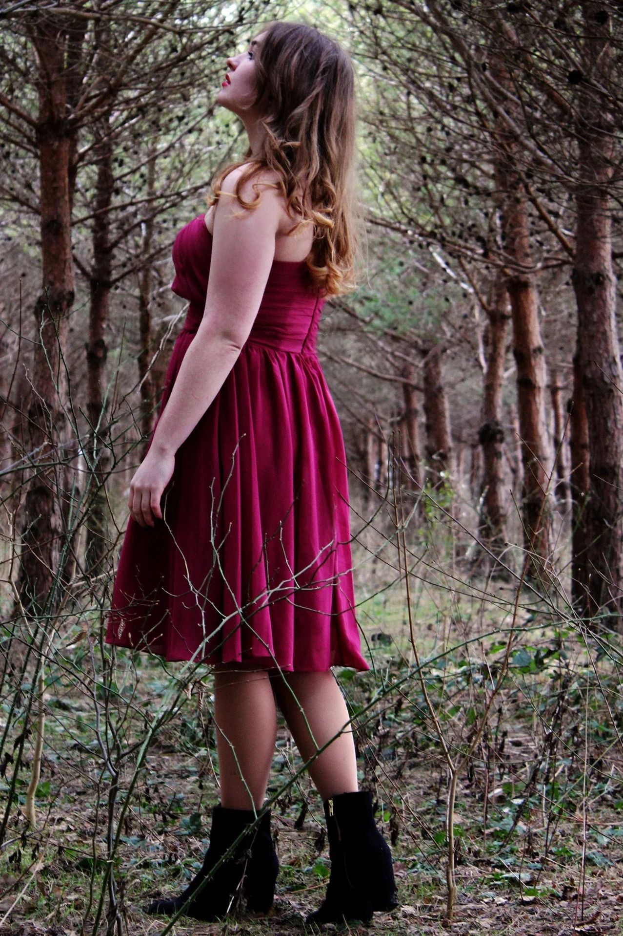 A-line Strapless Knee Length Chiffon Sleeveless Prom Dress - Image 10