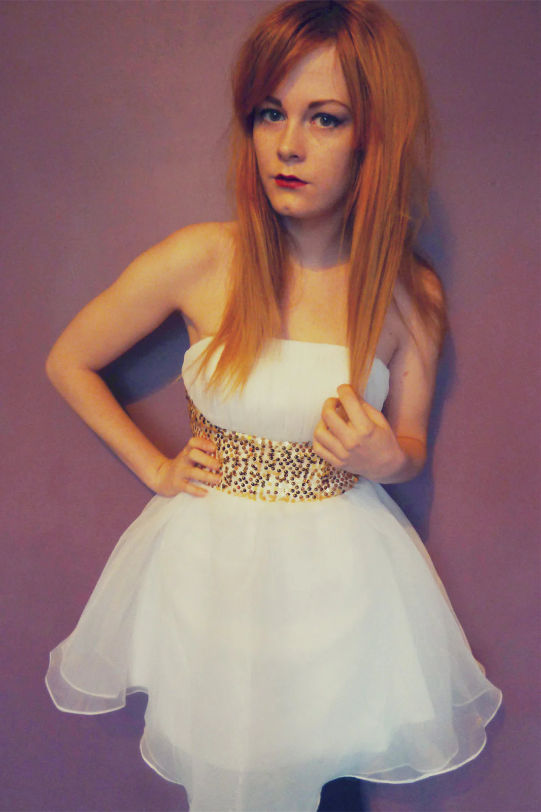 A-line Strapless Knee Length Organza Belt Sleeveless Homecoming Dress - Image 3