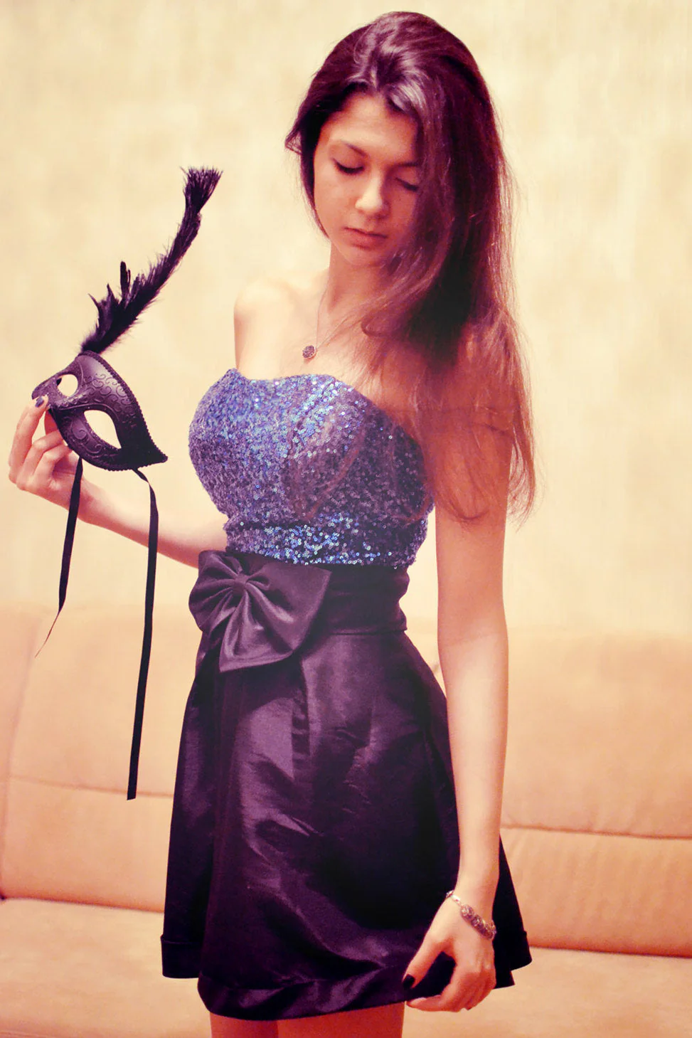 A-line Strapless Knee Length Tulle Splicing Pailette Homecoming Dress - Image 3