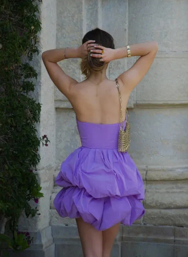 A-Line Strapless Sleeveless Short/Mini Homecoming Dresses - Image 3