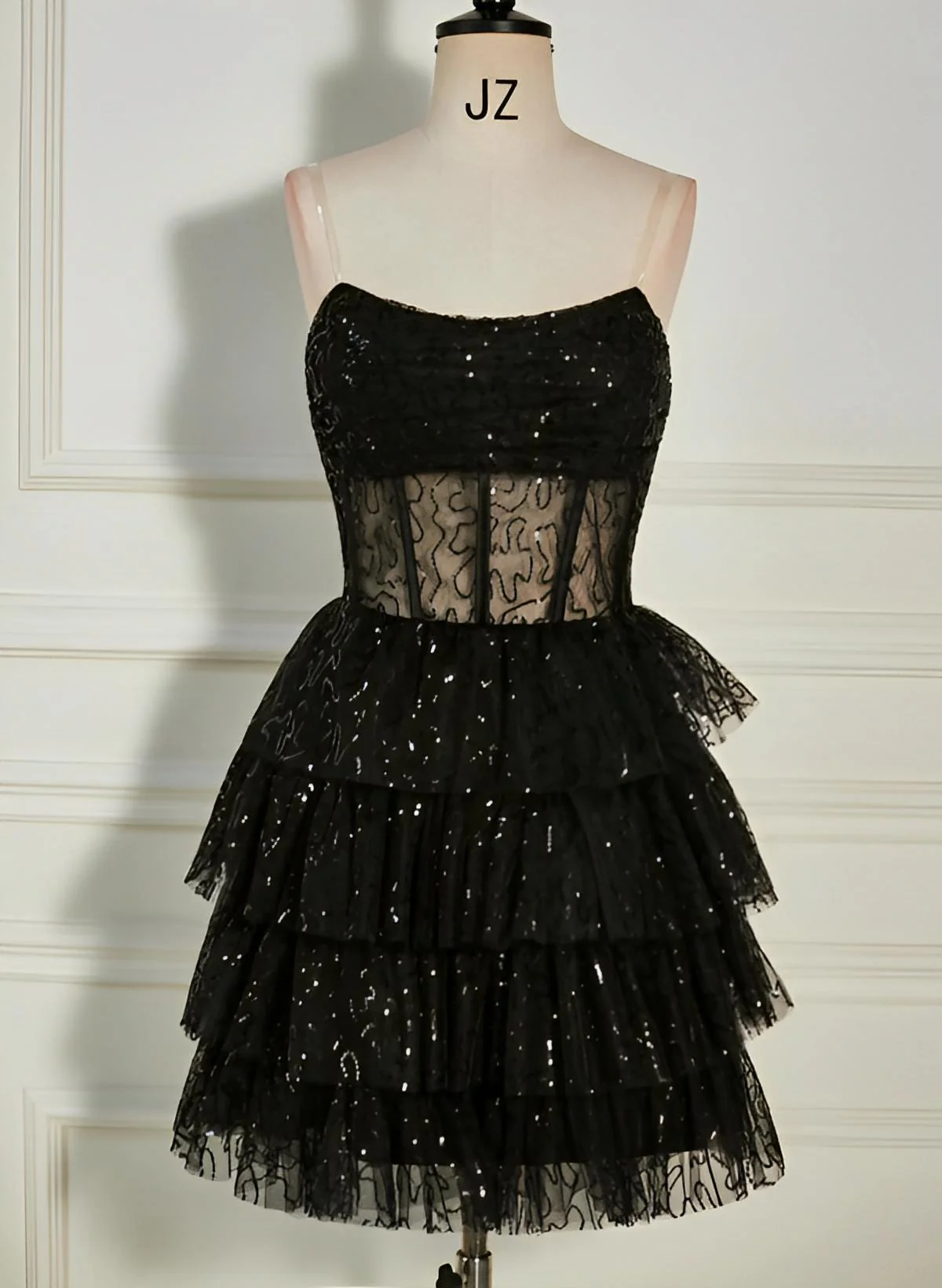 A-Line Strapless Sleeveless Short/Mini Sequined Homecoming Dresses - Image 2