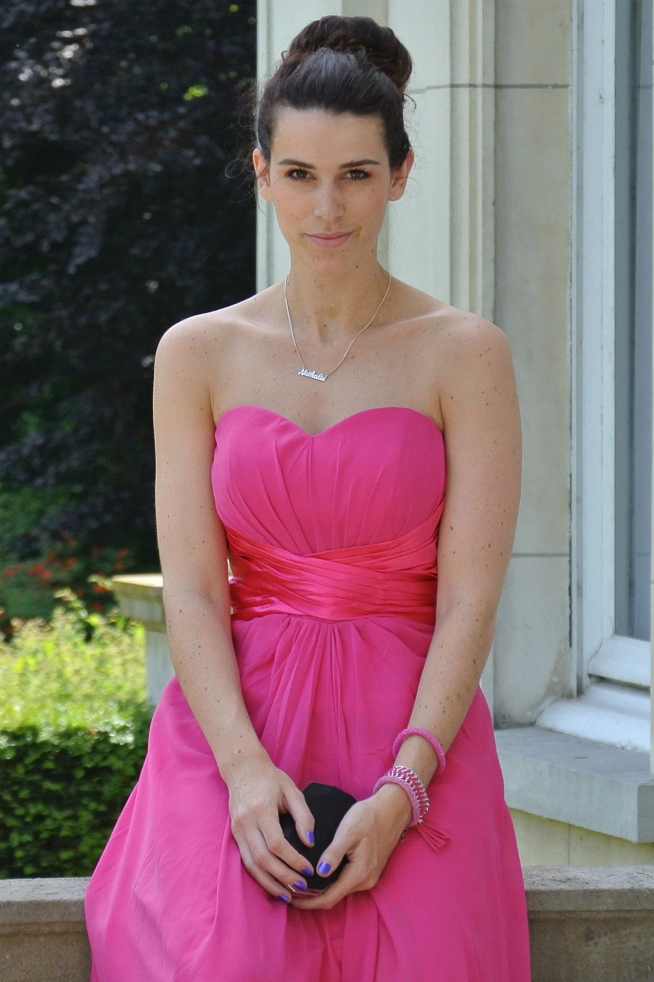 A-line Sweetheart Floor Length Chiffon Front Slit Backless Prom Dress - Image 4