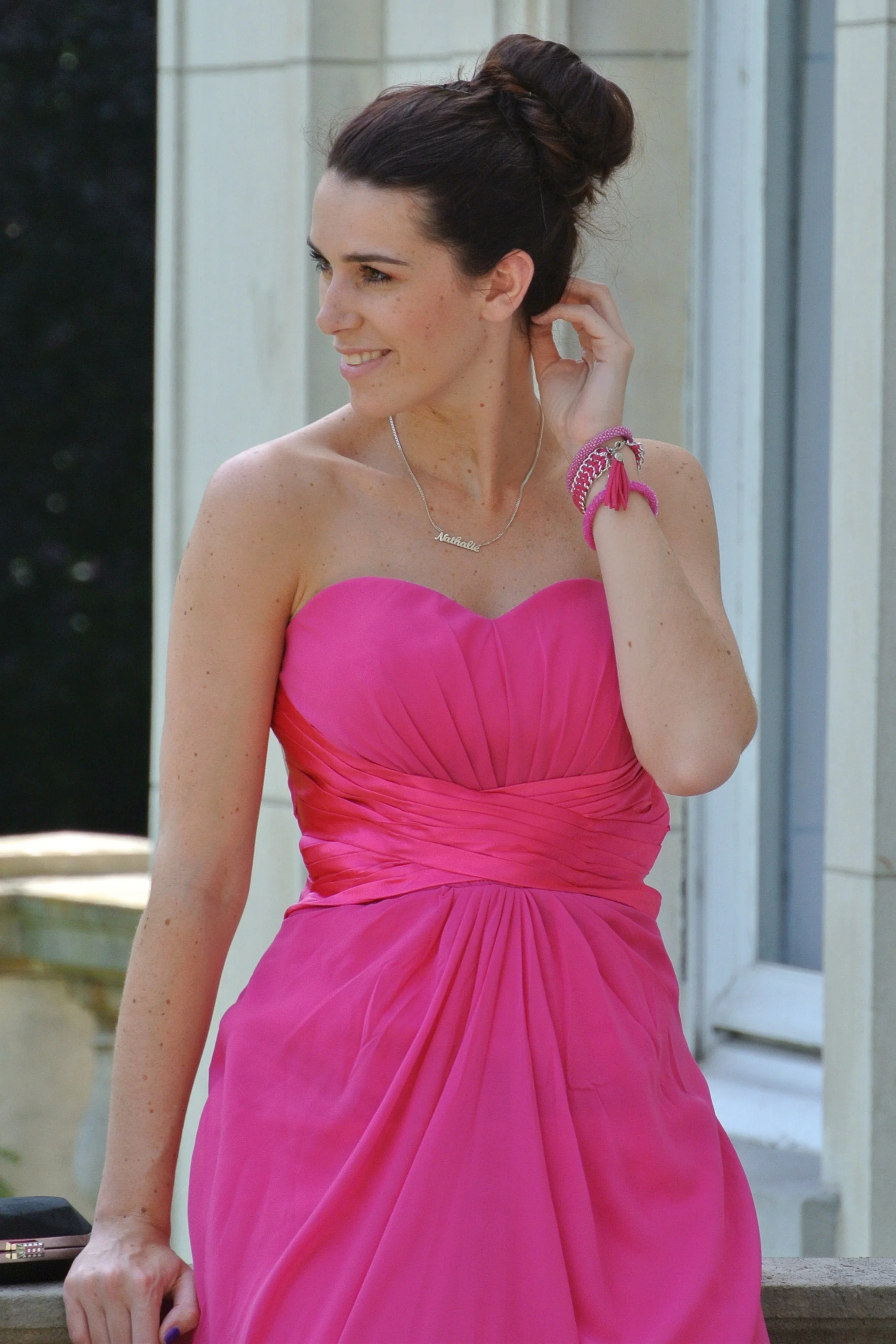 A-line Sweetheart Floor Length Chiffon Front Slit Backless Prom Dress - Image 8