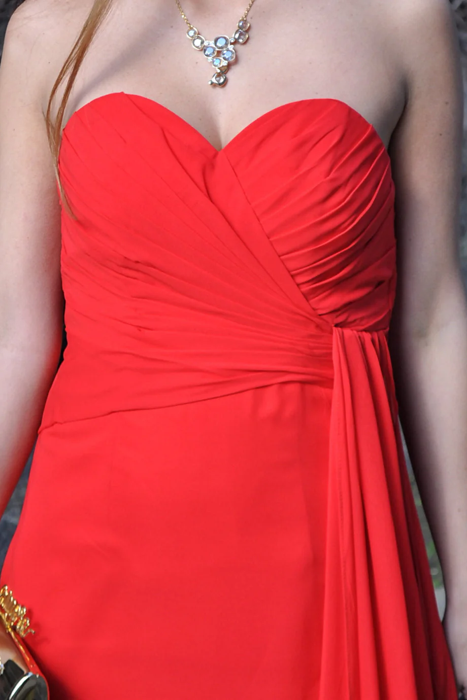 A-line Sweetheart Floor Length Chiffon Front Slit Prom Dress - Image 8