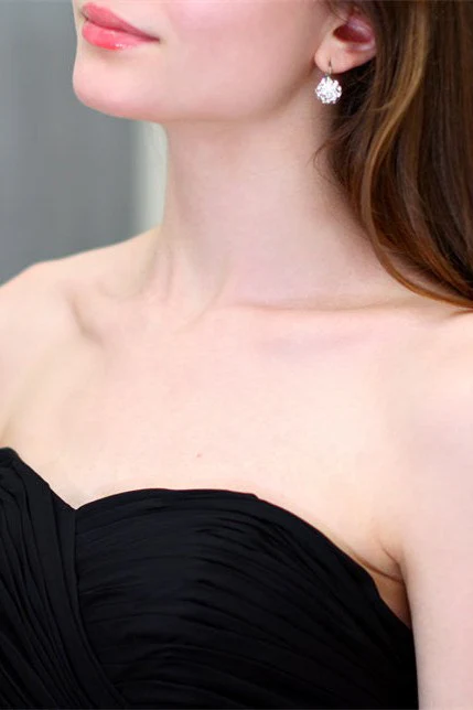 A-line Sweetheart Floor Length Chiffon Front Slit Prom Dress - Image 5