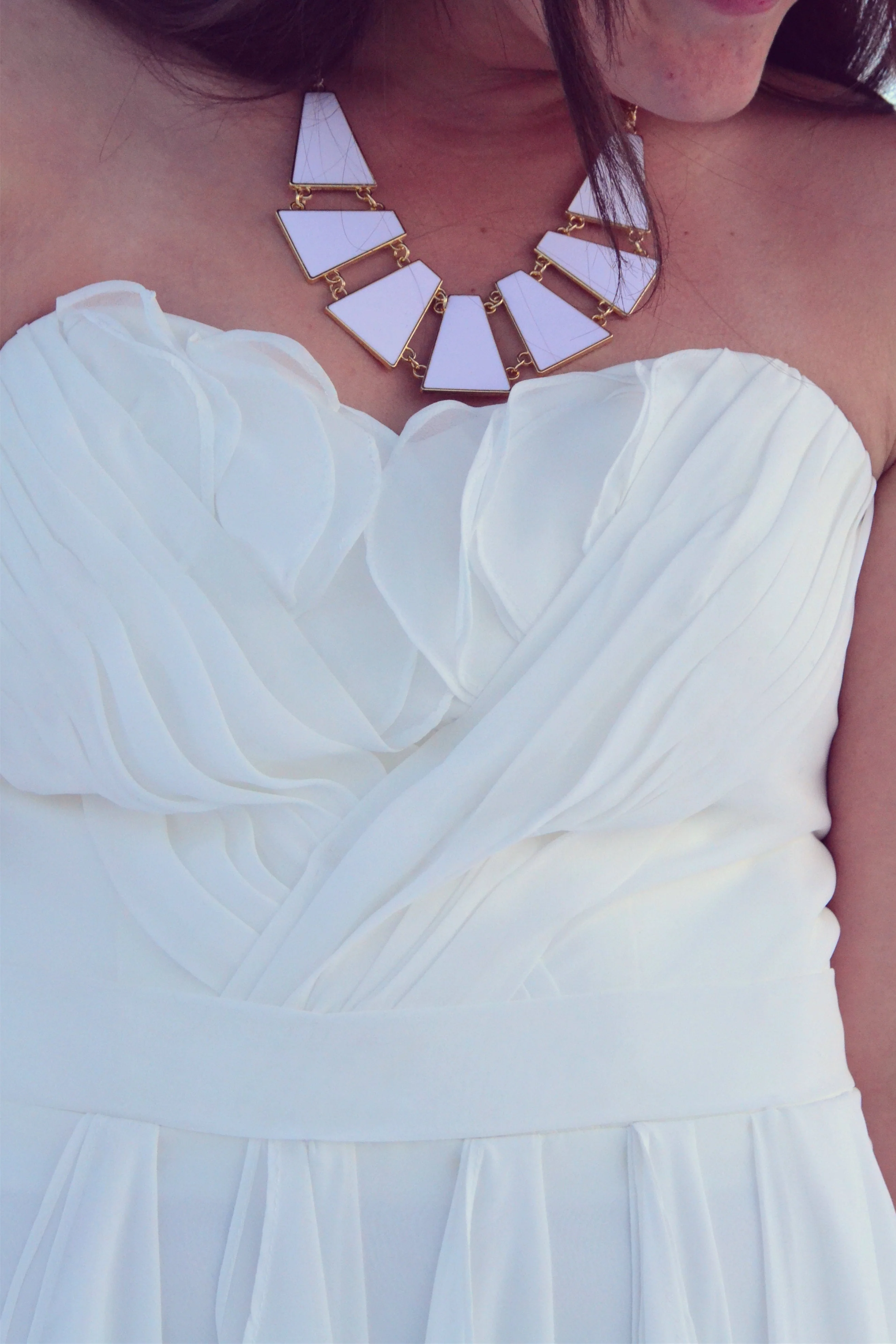 A-line Sweetheart Floor Length Chiffon Hem Special Wedding Dress - Image 3