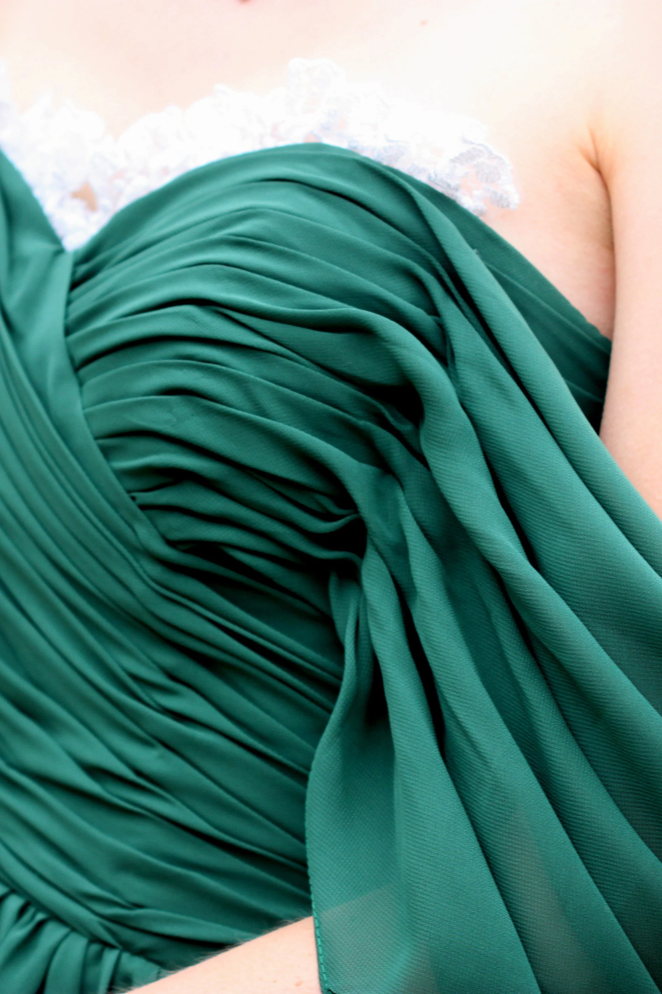 A-line Sweetheart Floor Length Chiffon Lace Backless Prom Dress - Image 5