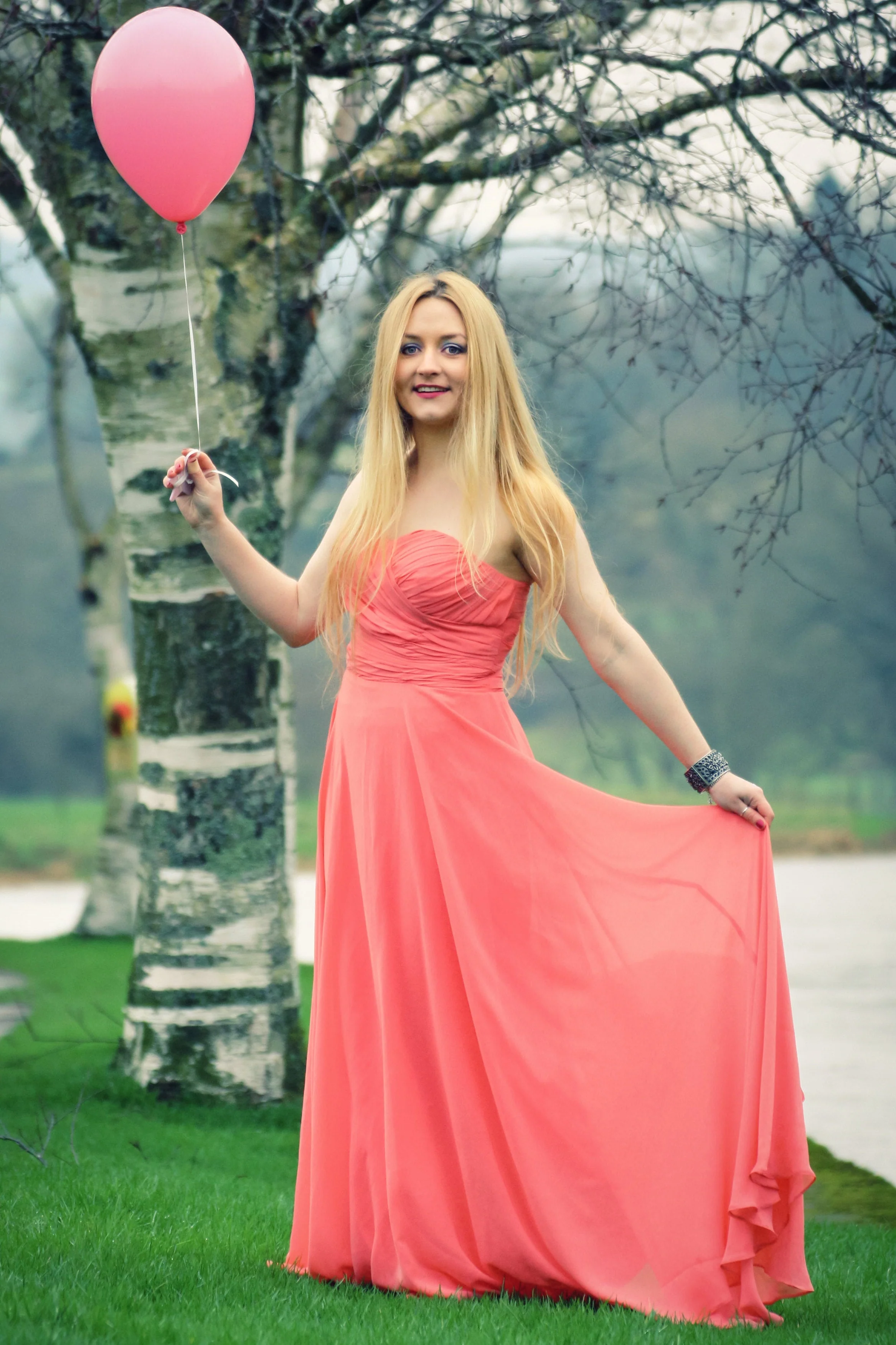 A-line Sweetheart Floor Length Chiffon Rhinestone Prom Dress - Image 5