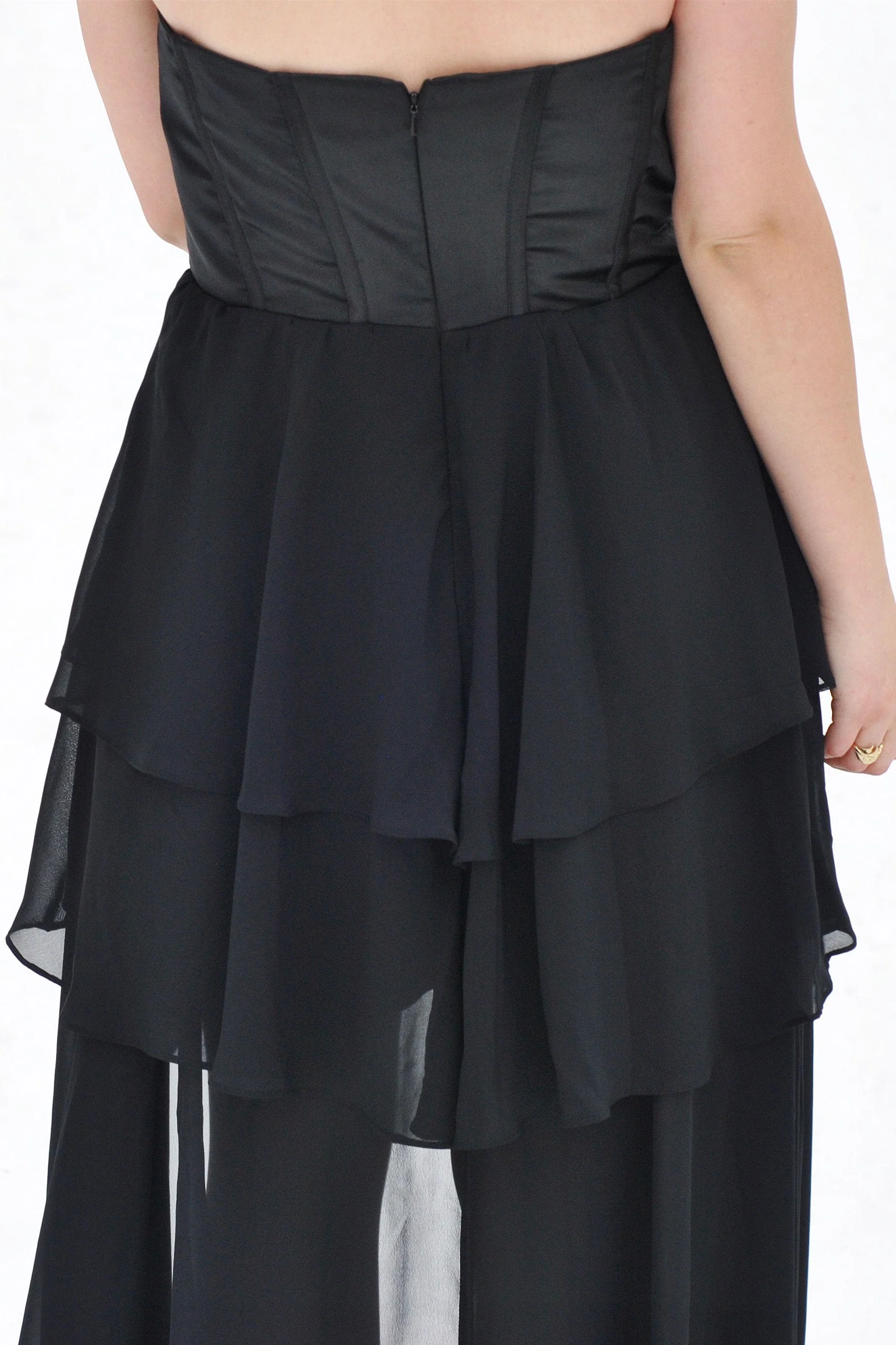 A-line Sweetheart High-low Length Chapel Chiffon Prom Dress - Image 5
