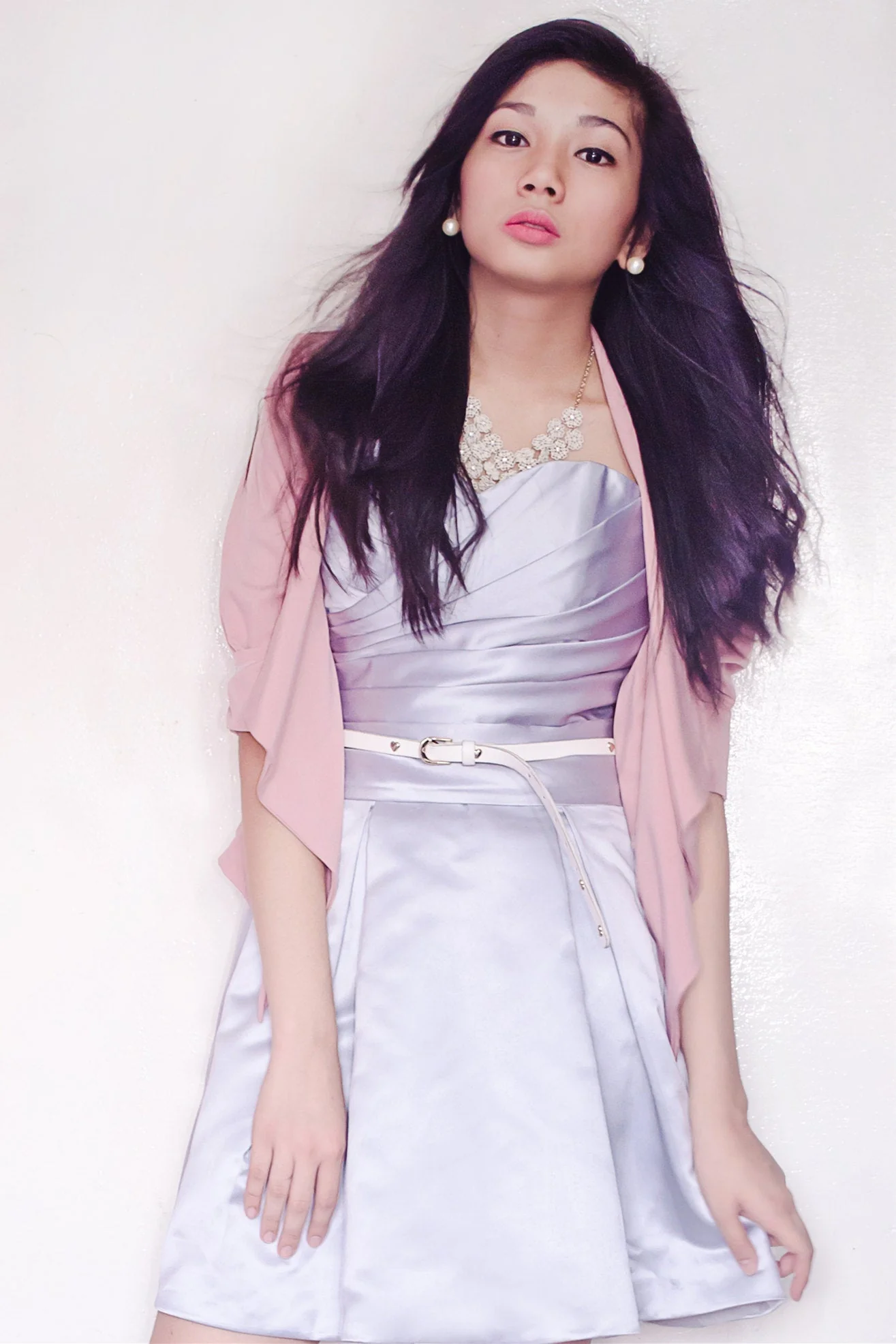 A-line Sweetheart Knee Length Charmuse Pleated Prom Dress - Image 3