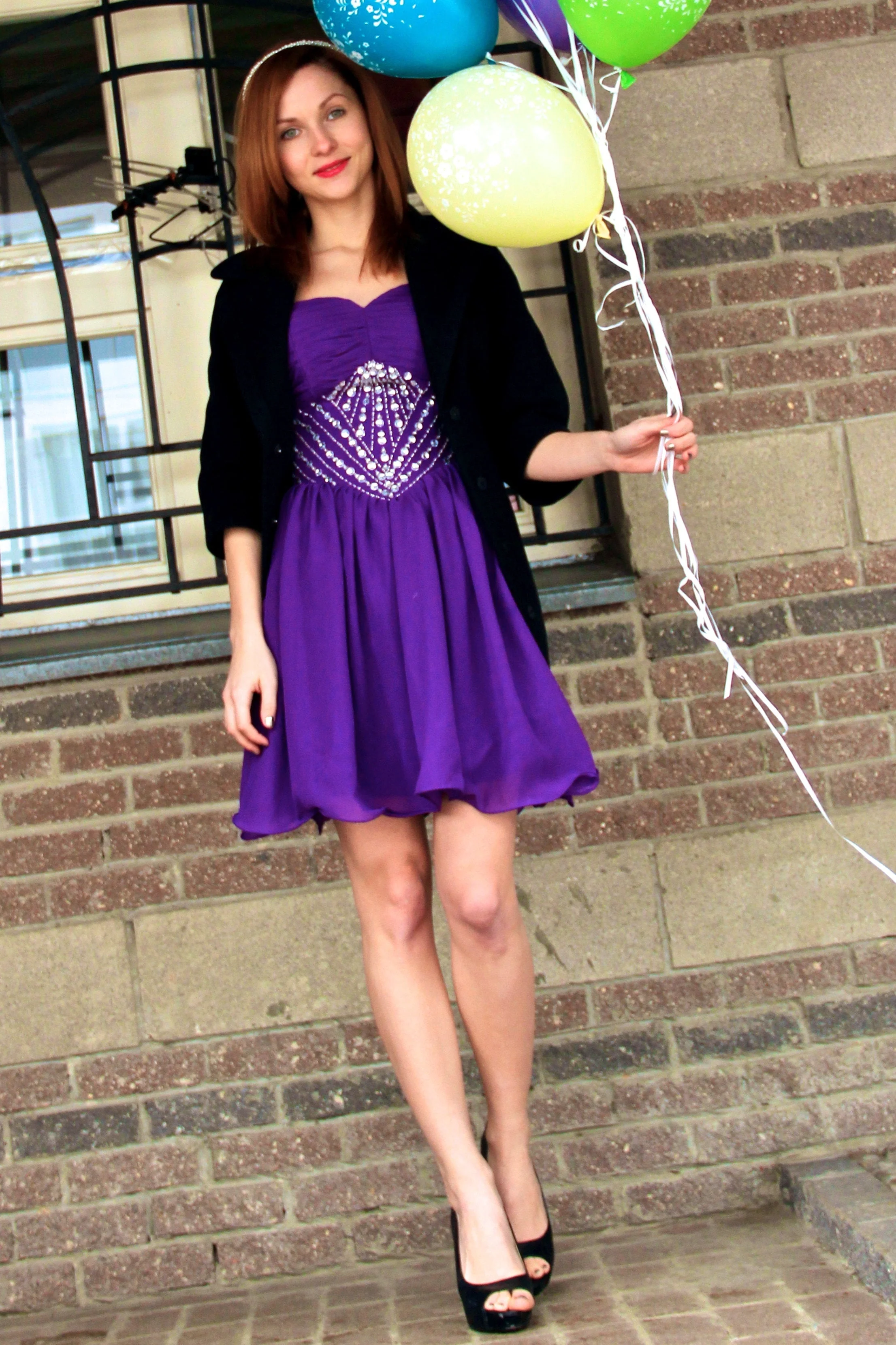 A-line Sweetheart Knee Length Chiffon Rhinestone Prom Dress - Image 7