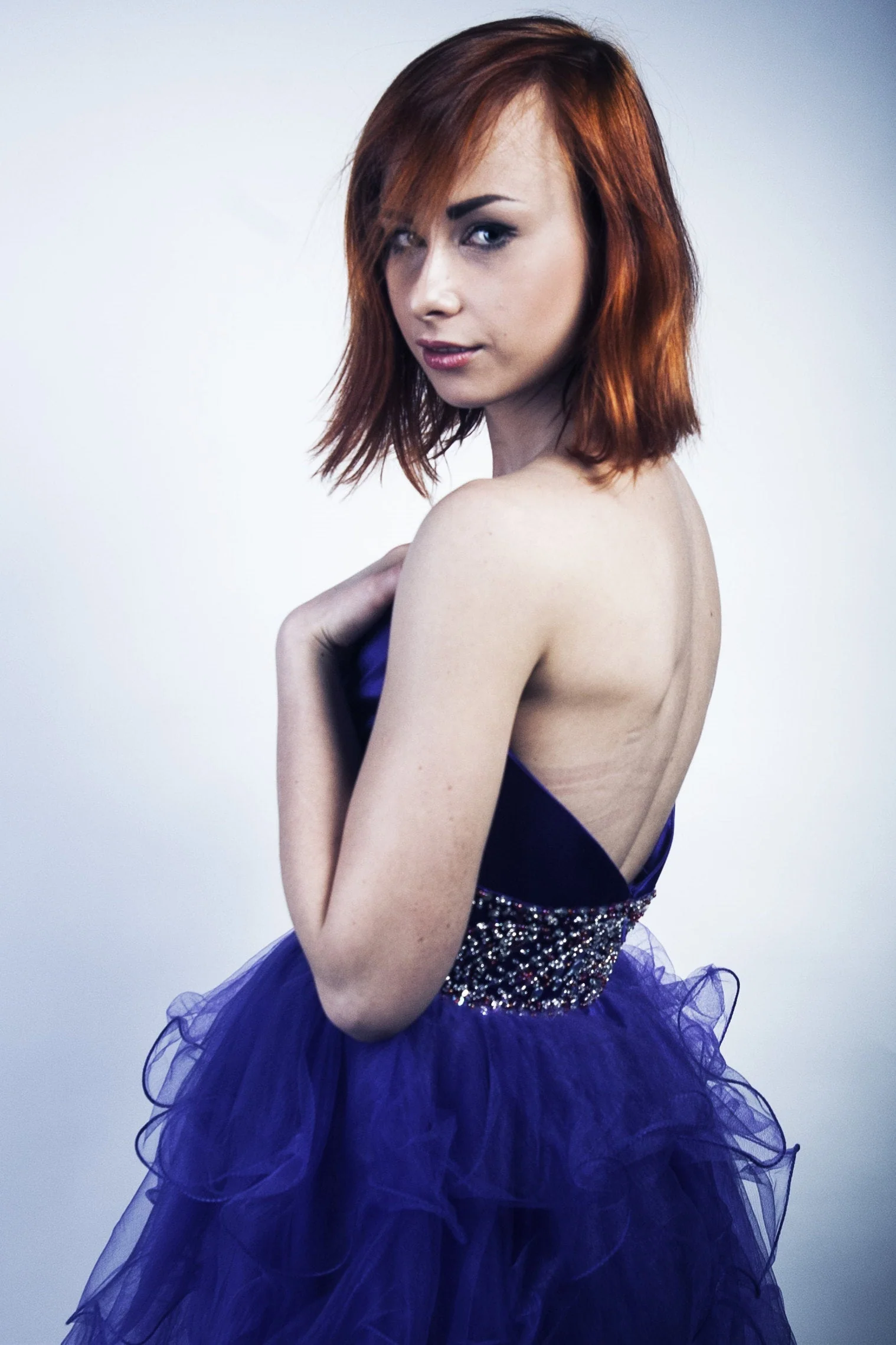 A-line Sweetheart Knee Length Tulle Beaded Backless Homecoming Dress - Image 2