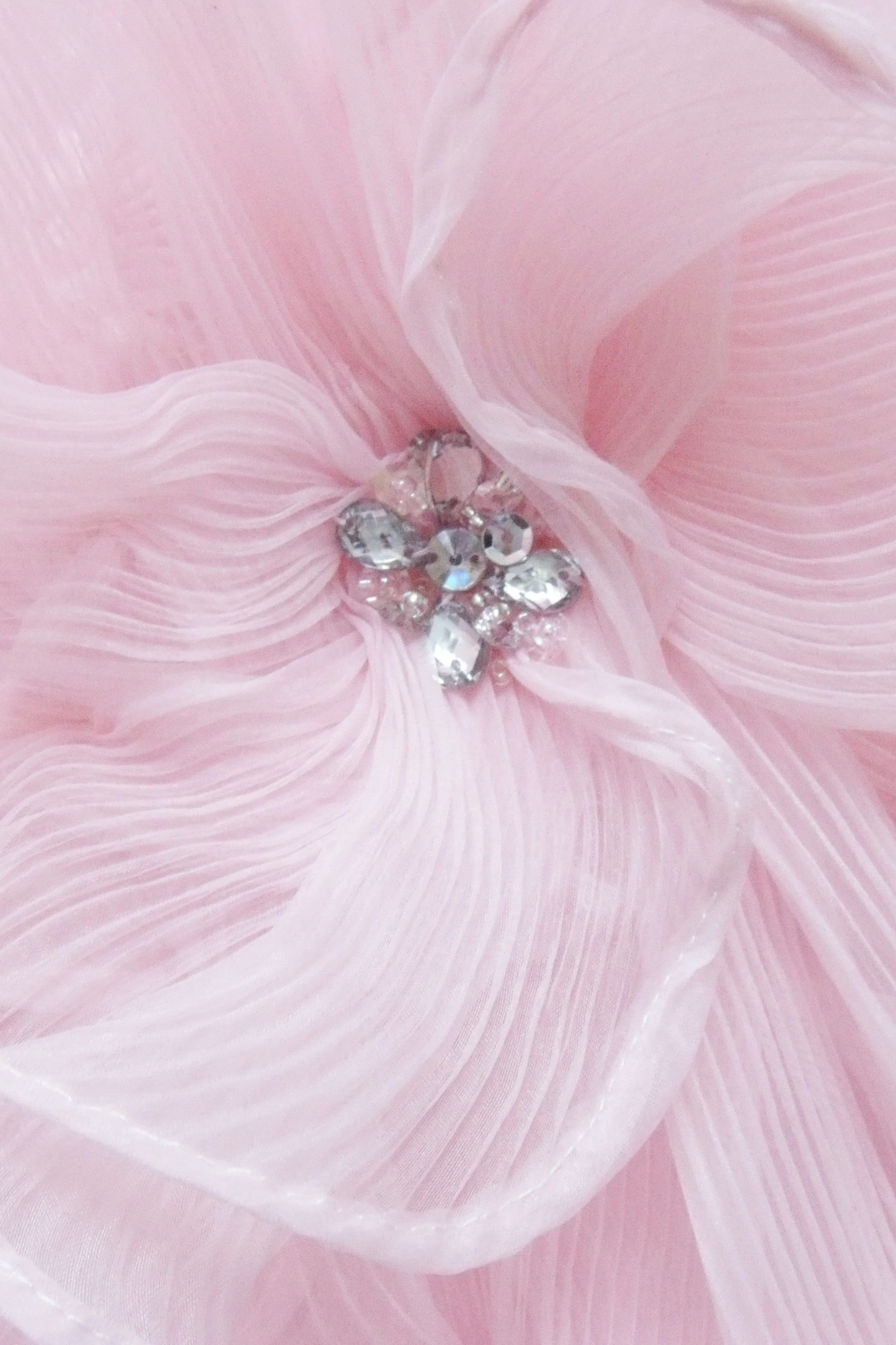 A-line Sweetheart Knee Length Tulle Flower Rhinestone Homecoming Dress - Image 4
