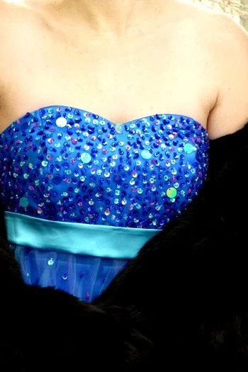A-line Sweetheart Knee Length Tulle Paillette Homecoming Dress - Image 5
