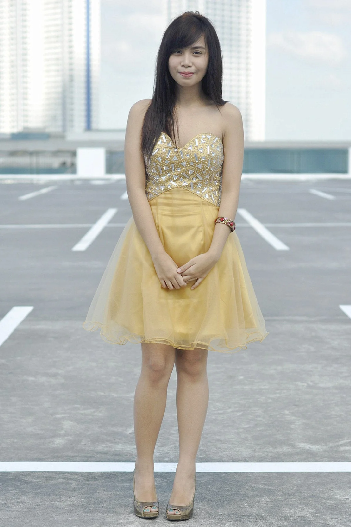 A-line Sweetheart Knee Length Tulle Rhinestone Homecoming Dress - Image 4