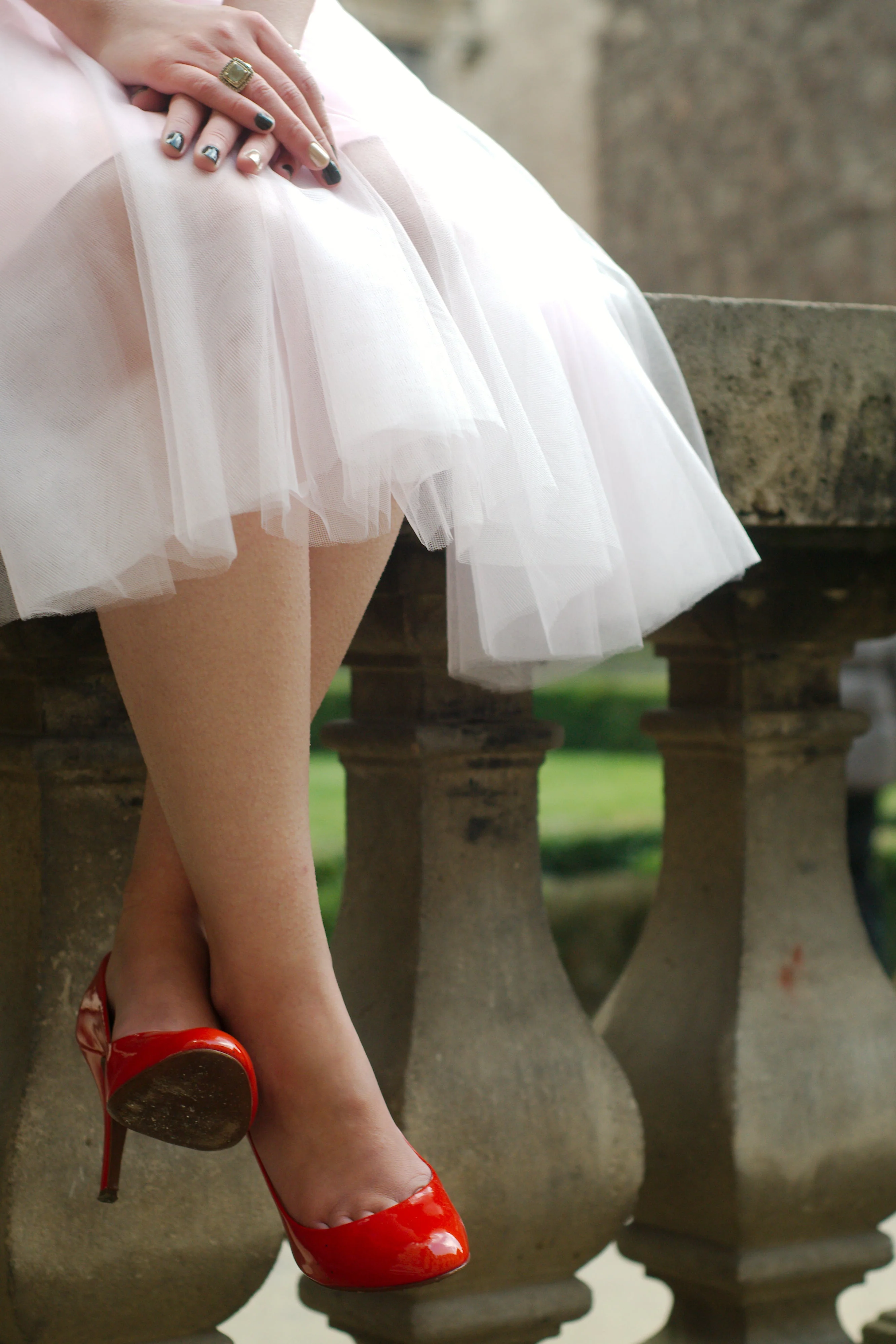 A-line Sweetheart Knee Length Tulle Sleeveless Prom Dress - Image 4