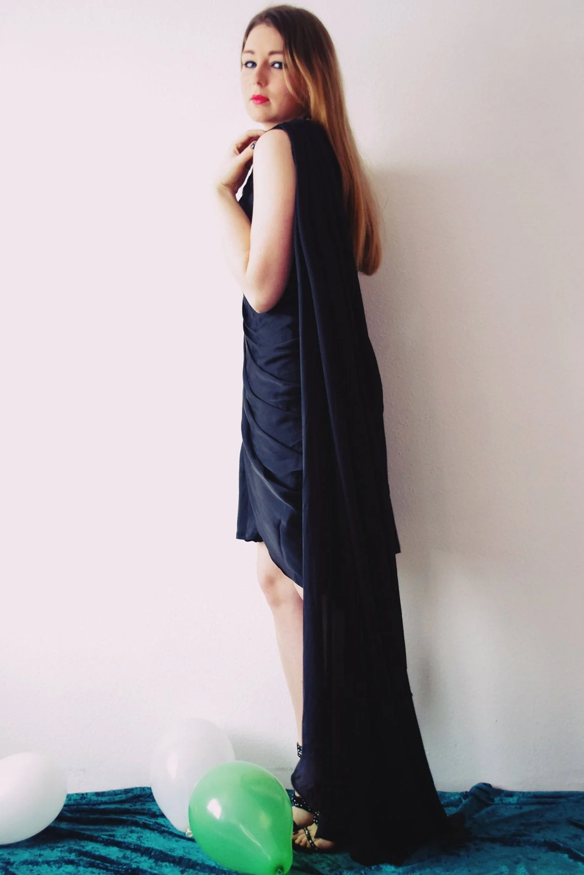 A-line Sweetheart One-shoulder Hi-low Length Chiffon Bridesmaid Dress - Image 4