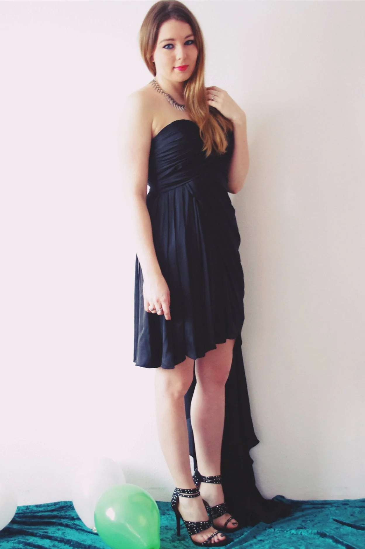 A-line Sweetheart One-shoulder Hi-low Length Chiffon Bridesmaid Dress - Image 5