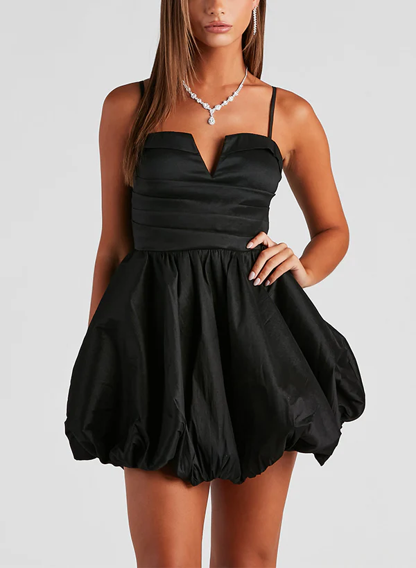A-Line Sweetheart Sleeveless Short/Mini Satin Homecoming Dresses - Image 3