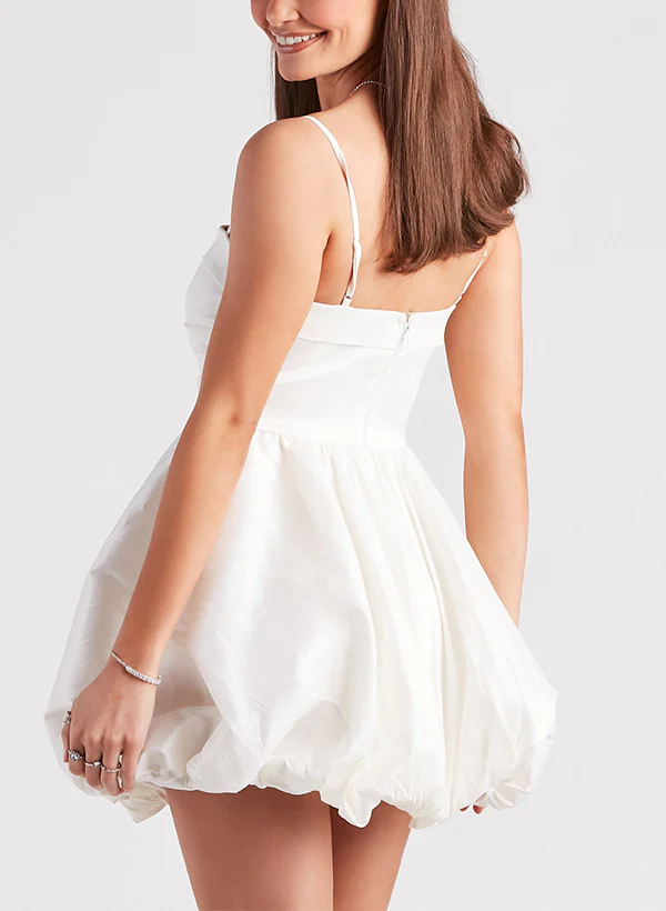 A-Line Sweetheart Sleeveless Short/Mini Satin Homecoming Dresses - Image 6