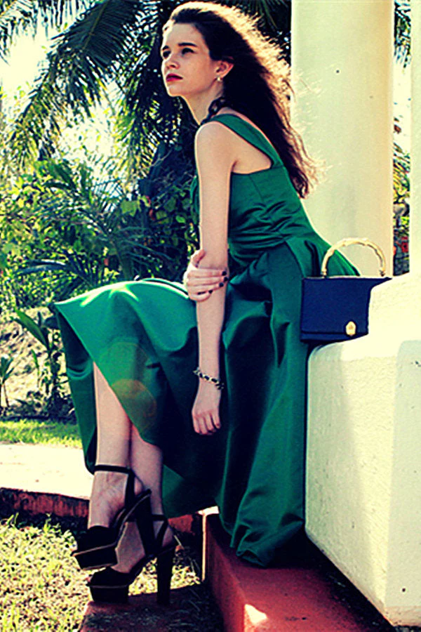 A-line Sweetheart Tea Length Chiffon Sleeveless Prom Dress - Image 5