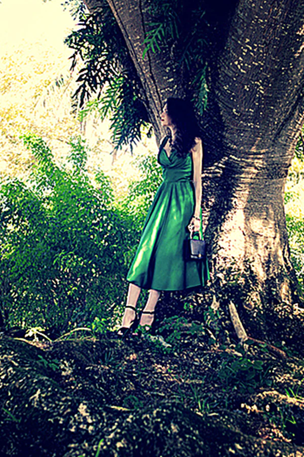 A-line Sweetheart Tea Length Chiffon Sleeveless Prom Dress - Image 6