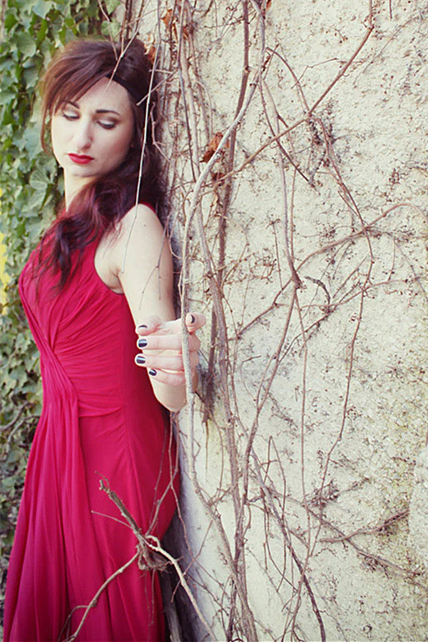 A-line Wide Straps Irregular Neck Floor Length Chiffon Evening Dress - Image 4
