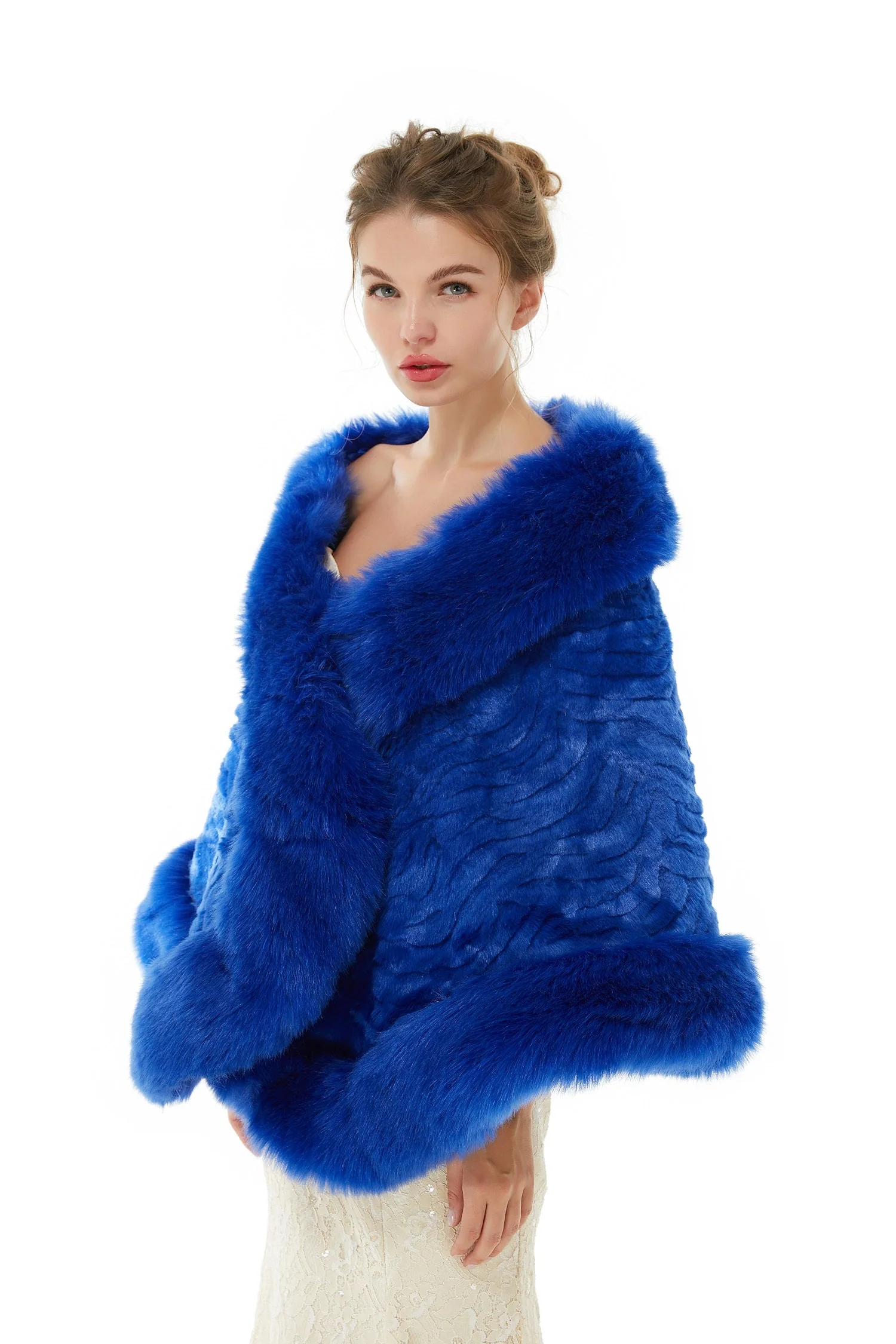 Abigail - Winter Faux Fur Wedding Wrap - Image 2