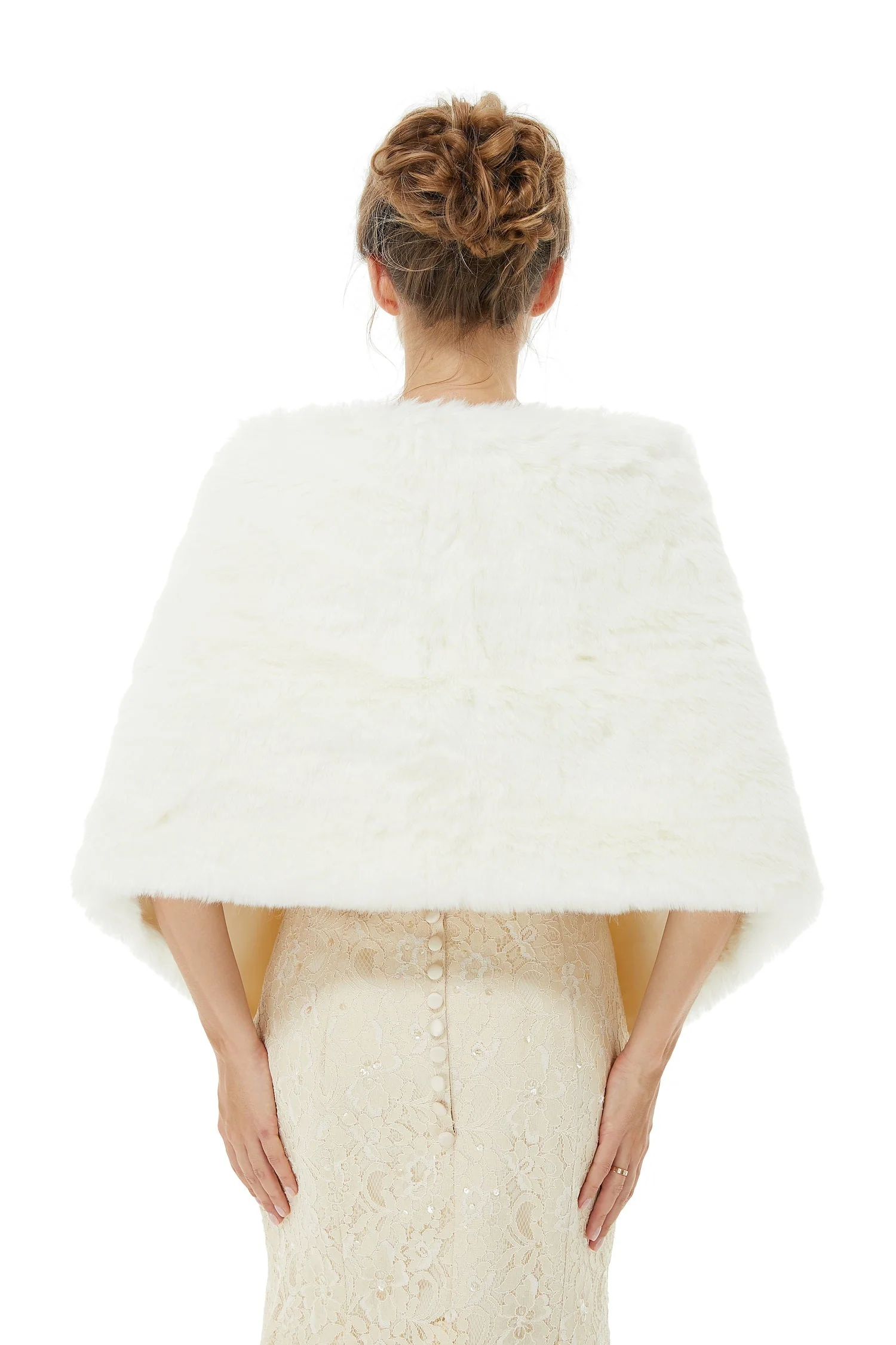 Adah - Winter Faux Fur Wedding Wrap - Image 4