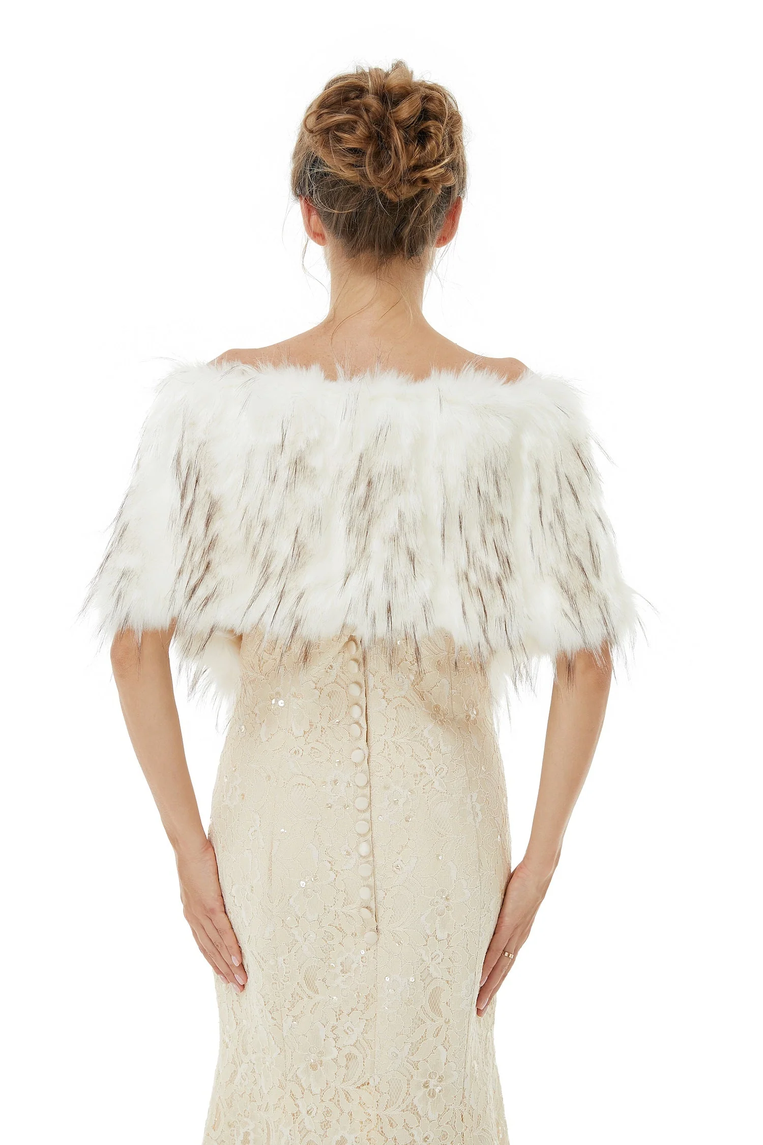 Adia - Winter Faux Fur Wedding Wrap - Image 3