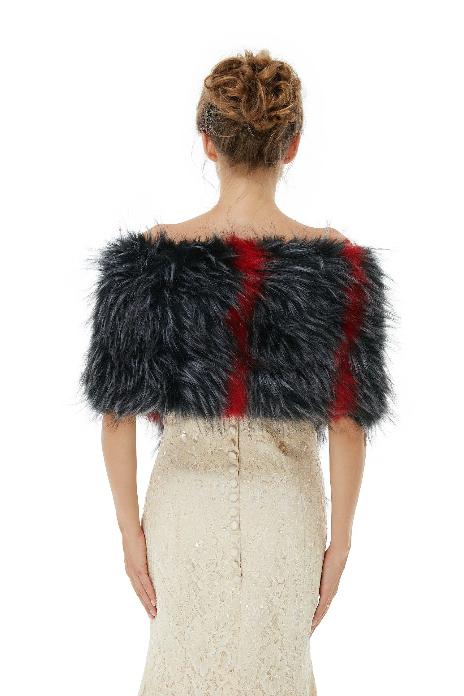 Alexandra- Winter Faux Fur Wedding Wrap - Image 3