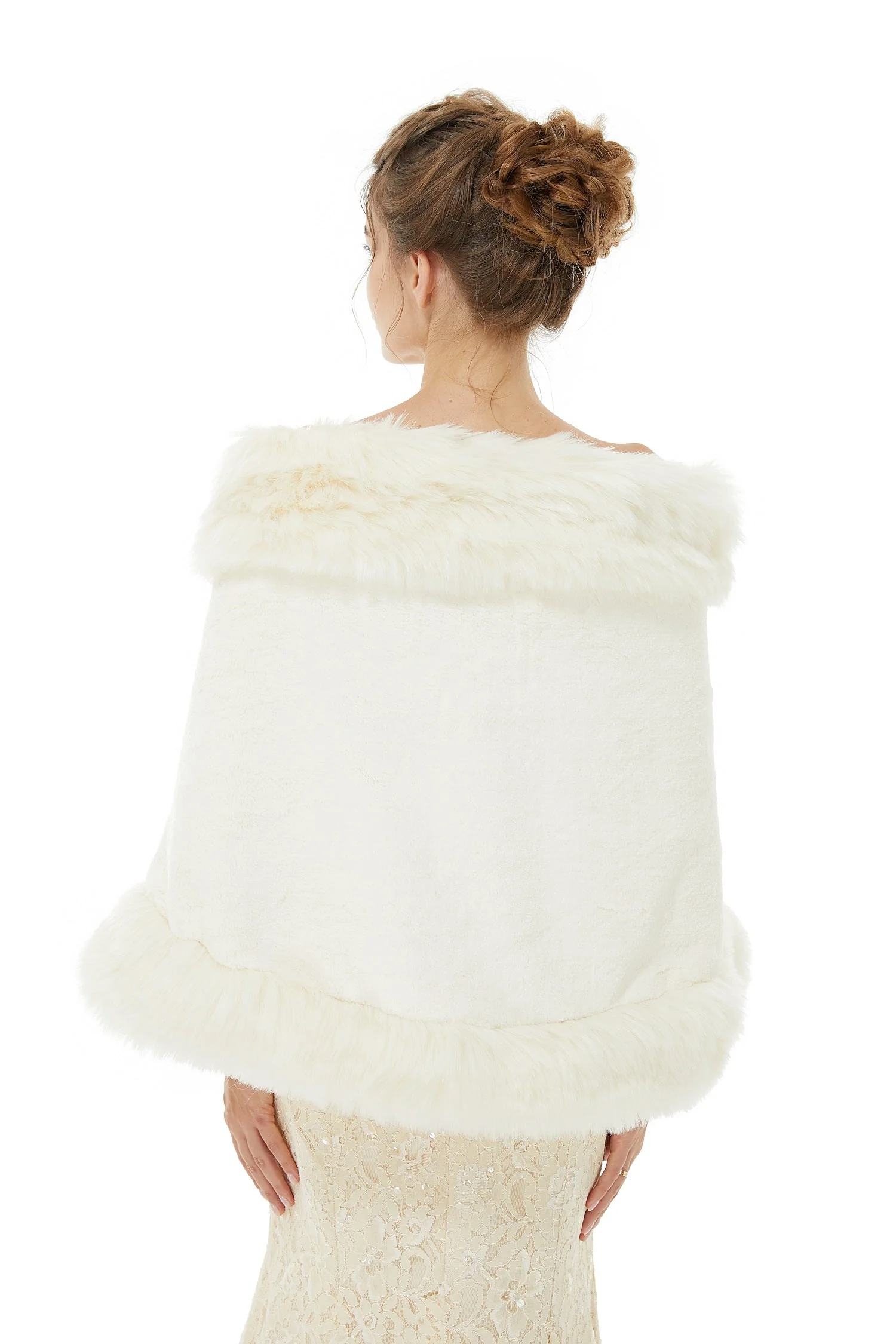 Alis- Winter Faux Fur Wedding Wrap - Image 3