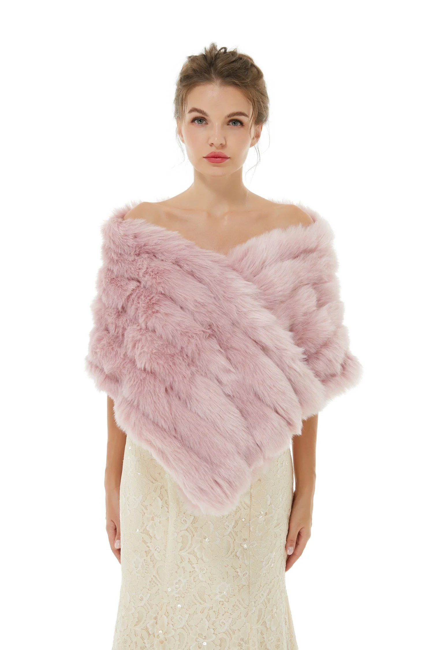 Alyssa- Winter Faux Fur Wedding Wrap - Image 2