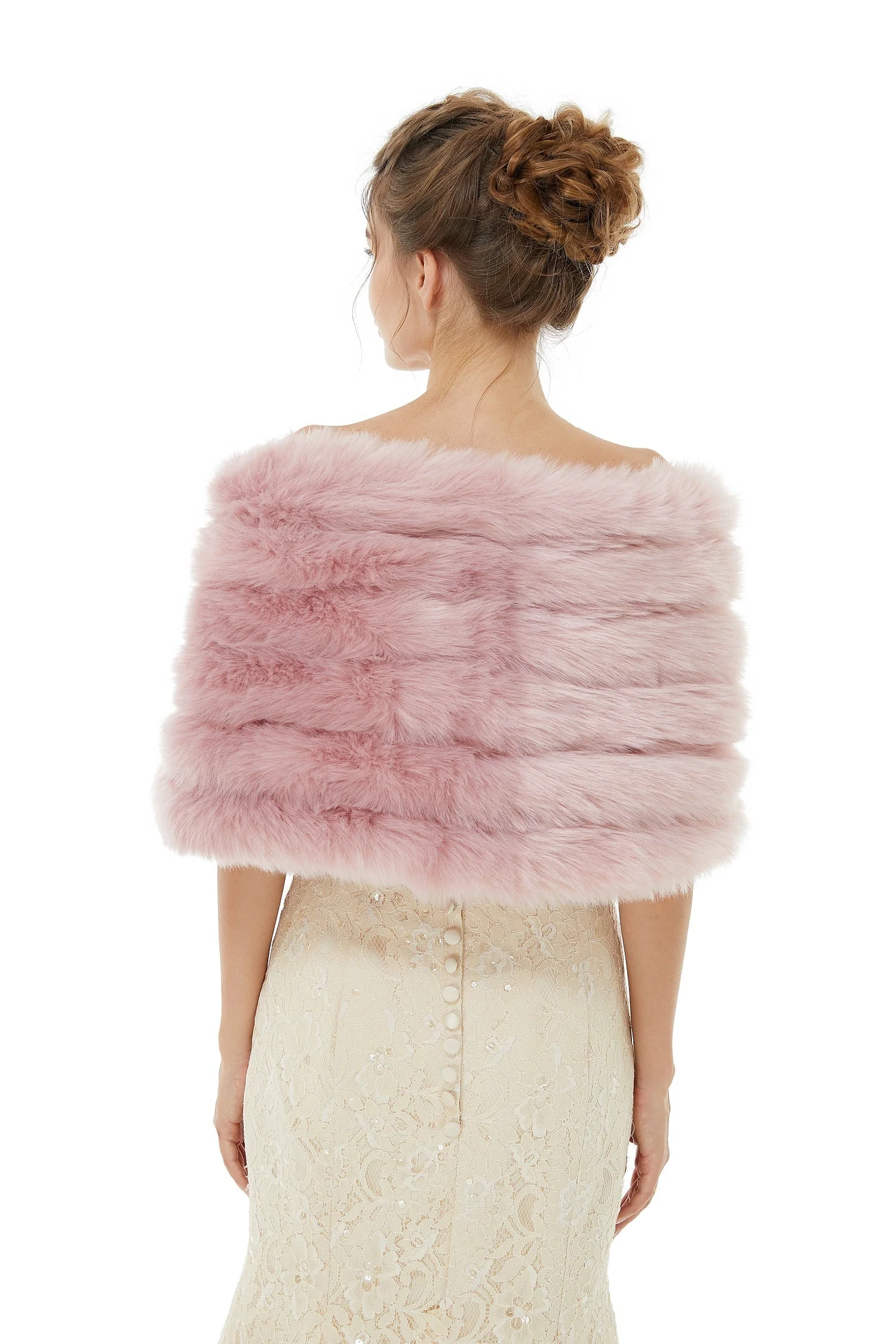 Alyssa- Winter Faux Fur Wedding Wrap - Image 3