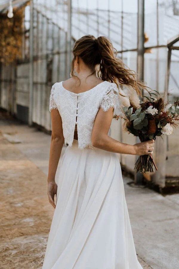 Amazing Boho Lace Mermaid Zipper Wedding Dress - Image 4
