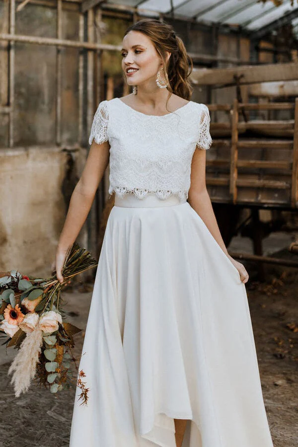 Amazing Boho Lace Mermaid Zipper Wedding Dress - Image 5