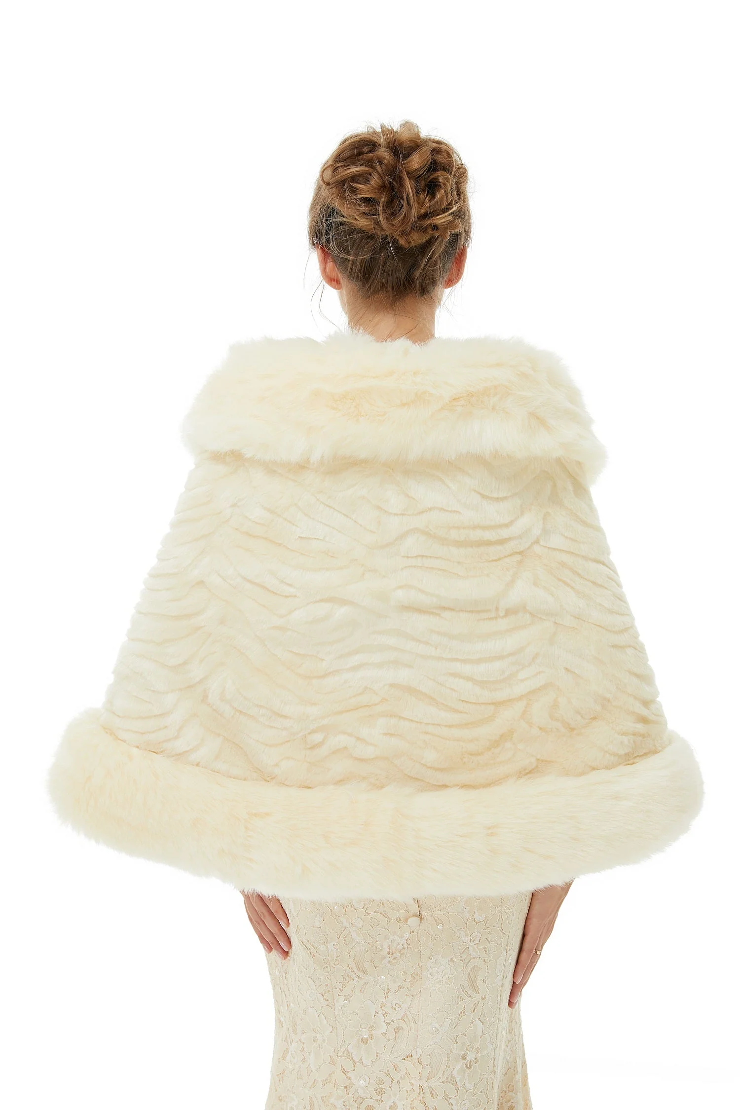 Amber - Winter Faux Fur Wedding Wrap - Image 4