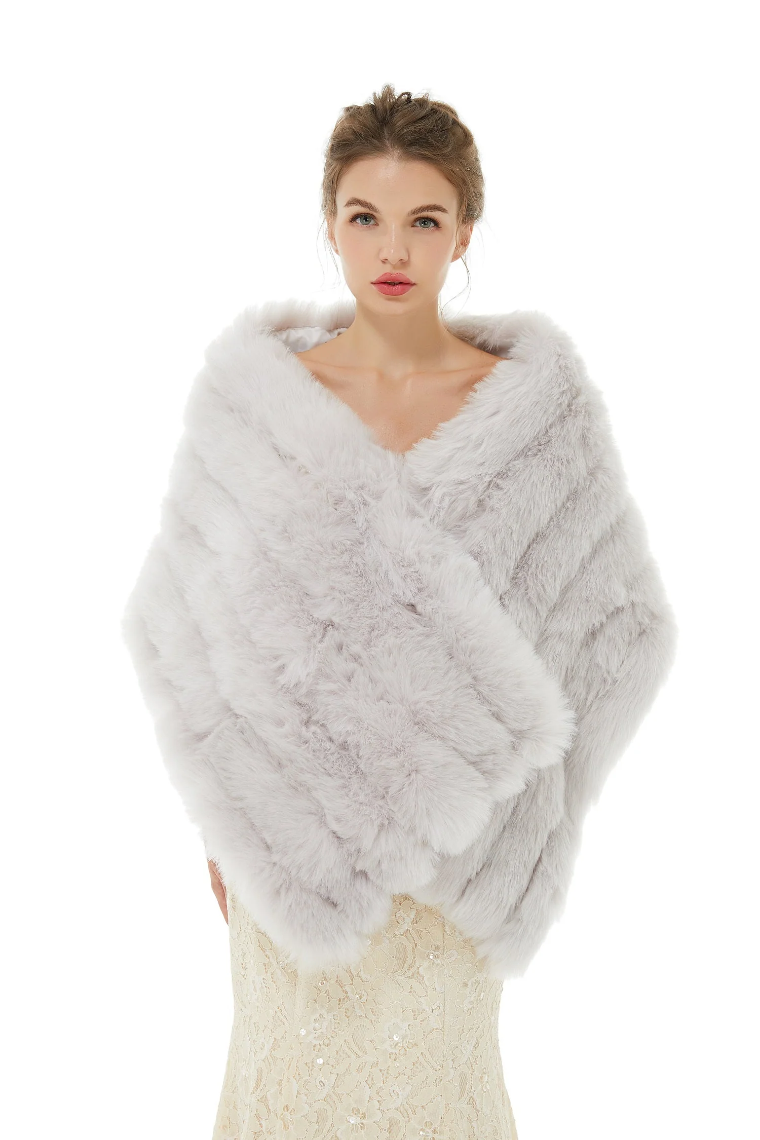 Amelia - Winter Faux Fur Wedding Wrap - Image 2
