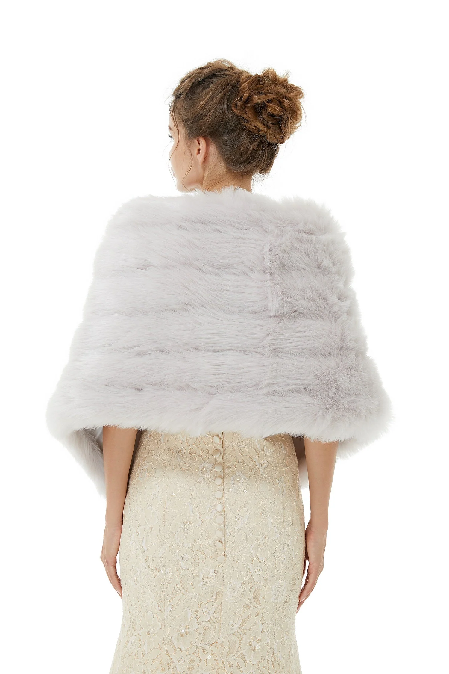 Amelia - Winter Faux Fur Wedding Wrap - Image 4