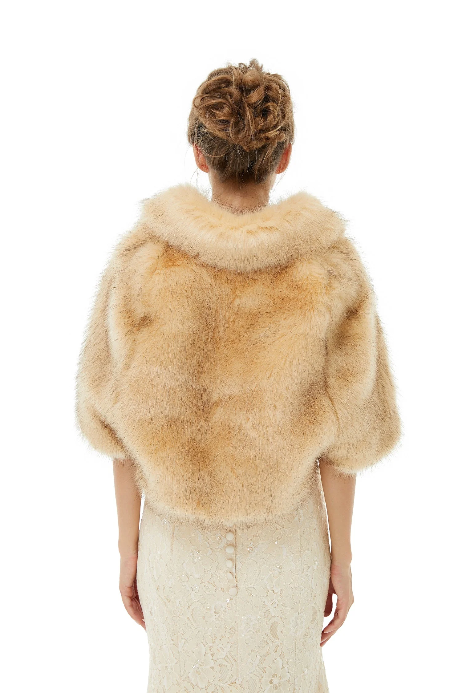 Amy - Winter Faux Fur Wedding Wrap - Image 3