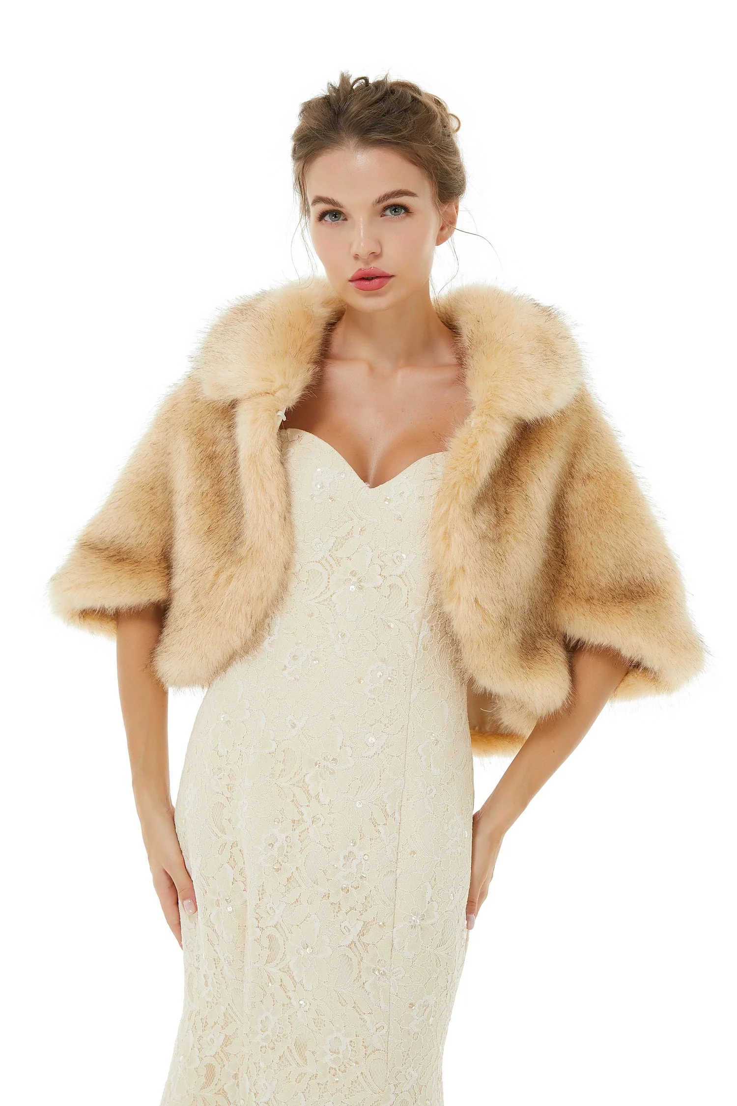 Amy - Winter Faux Fur Wedding Wrap - Image 4