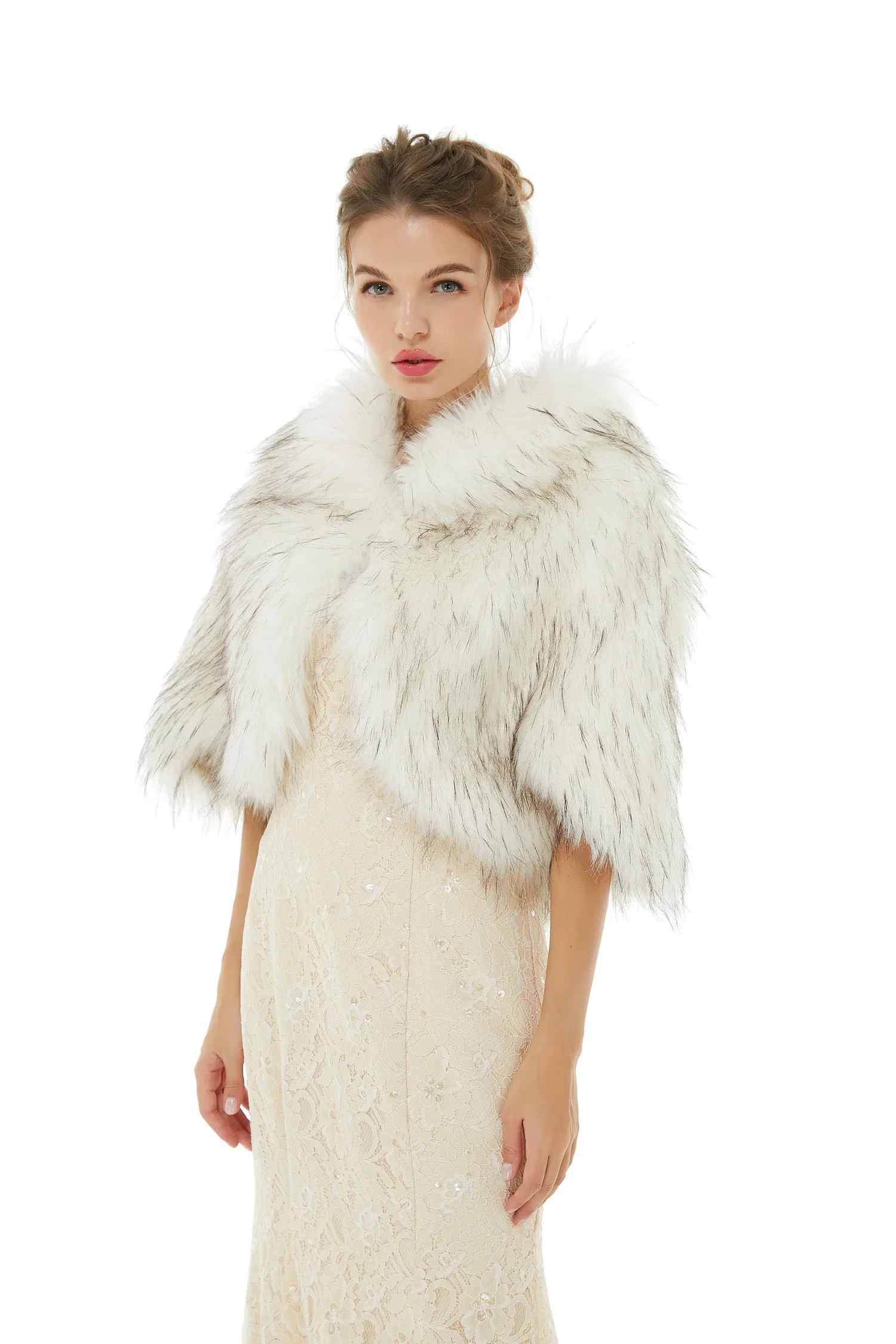 Anastasia - Winter Faux Fur Wedding Wrap - Image 2
