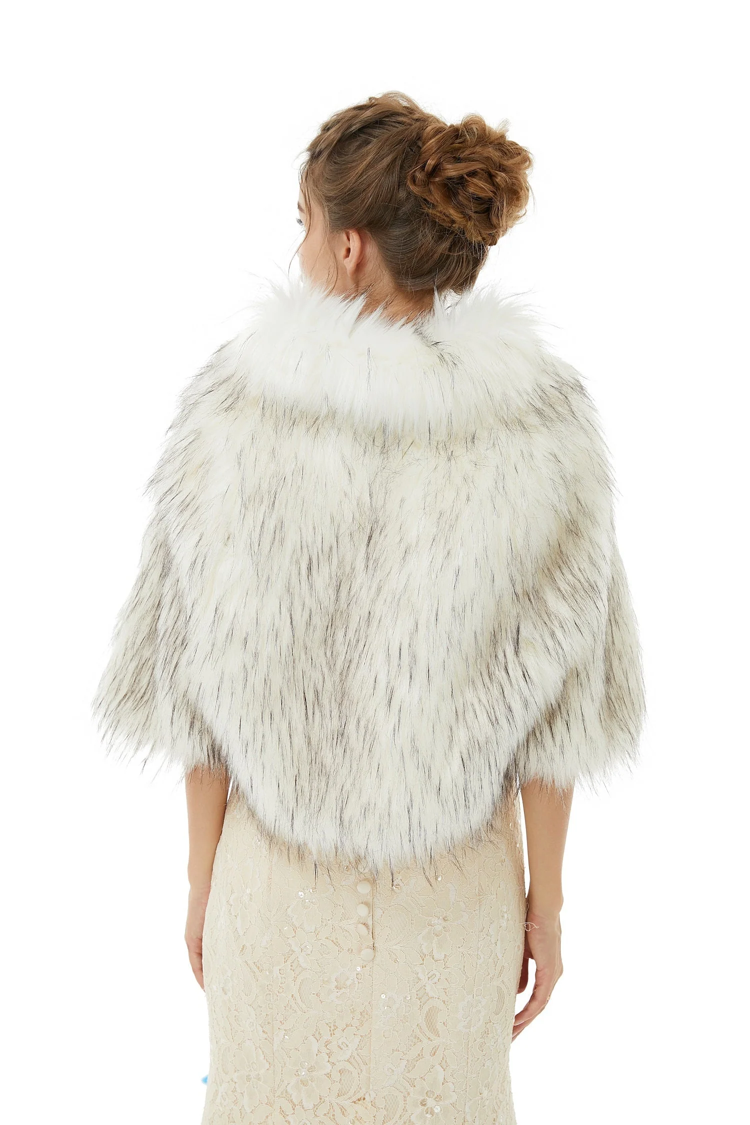 Anastasia - Winter Faux Fur Wedding Wrap - Image 3