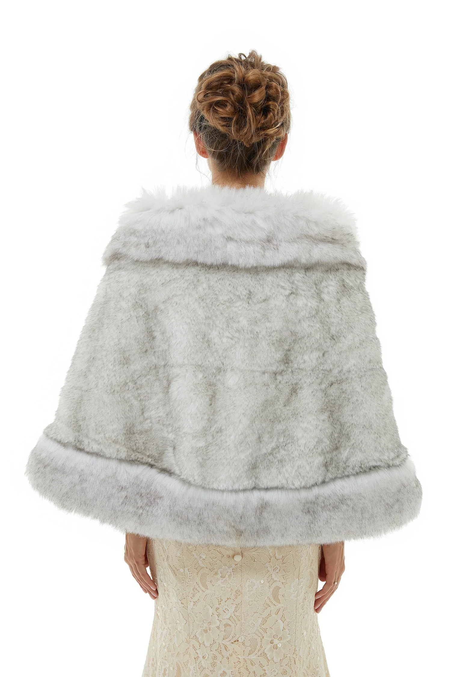 Angelina - Winter Faux Fur Wedding Wrap - Image 3