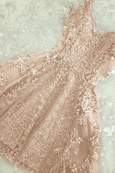 Appliques Silver Short Homecoming Dresses Beads Hoco Dress On Sale - Image 2